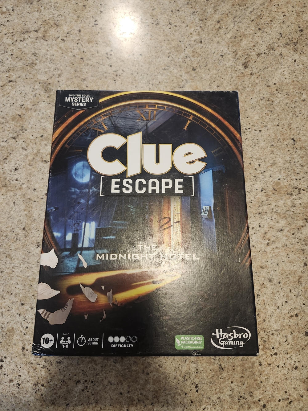 Mattel Clue Escape Board Game - Black, Blue, Gold